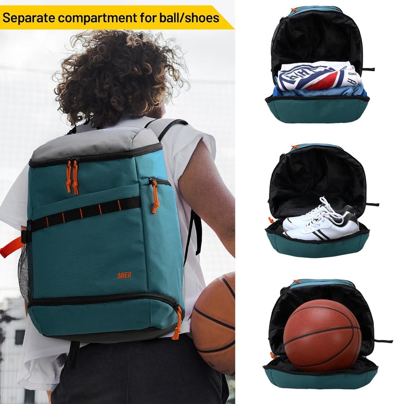 MIER Basketball Backpack with Shoes Compartment Ball Holder Large Sports Equipment Back Pack for Men Women Gym Travel 35L - Image 4